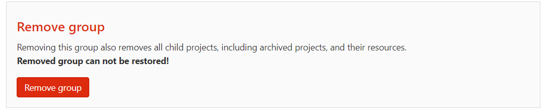 Gitlab - Remove CU - Remove Group